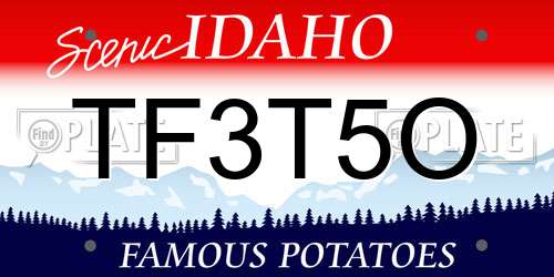 TF3T5O Idaho License Plate