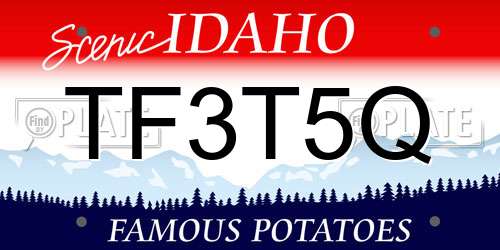 TF3T5Q Idaho License Plate