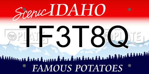 TF3T8Q Idaho License Plate