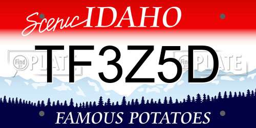 TF3Z5D Idaho License Plate