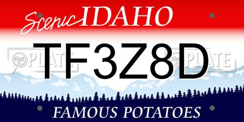 TF3Z8D Idaho License Plate