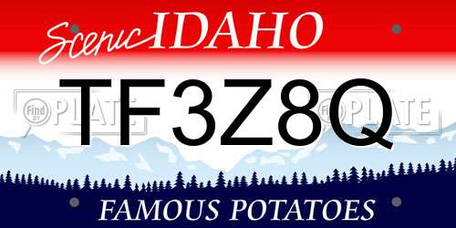 TF3Z8Q Idaho License Plate