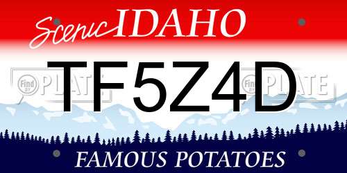 TF5Z4D Idaho License Plate