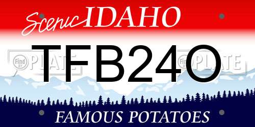 TFB24O Idaho License Plate