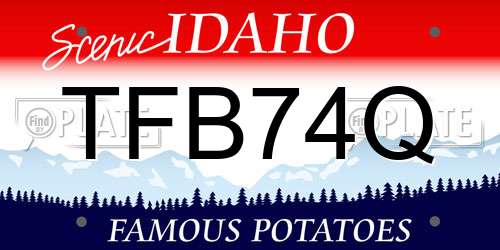 TFB74Q Idaho License Plate
