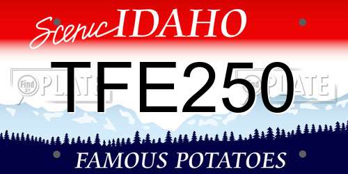 TFE250 Idaho License Plate