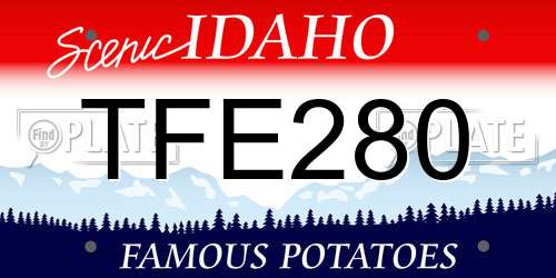 TFE280 Idaho License Plate