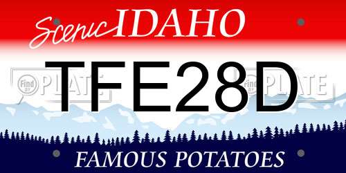 TFE28D Idaho License Plate
