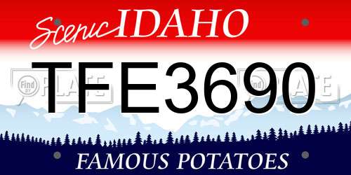 TFE3690 Idaho License Plate