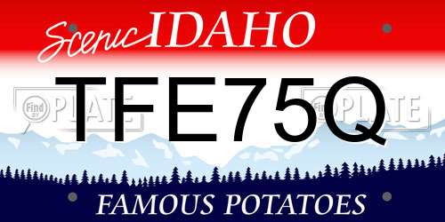 TFE75Q Idaho License Plate