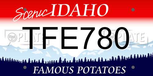 TFE780 Idaho License Plate