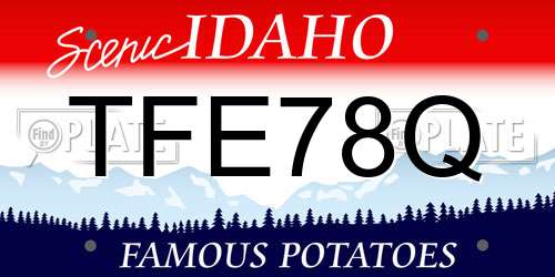 TFE78Q Idaho License Plate
