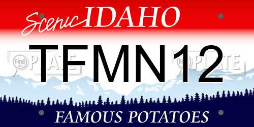 TFMN12 Idaho License Plate