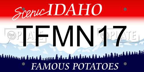 TFMN17 Idaho License Plate