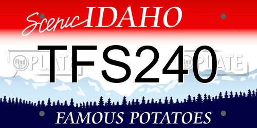 TFS240 Idaho License Plate