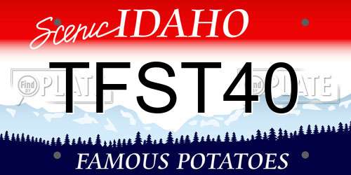 TFST40 Idaho License Plate
