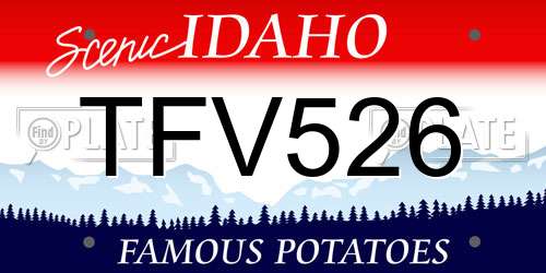 TFV526 Idaho License Plate