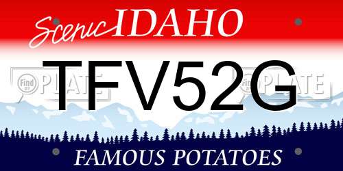 TFV52G Idaho License Plate