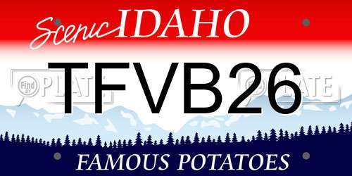 TFVB26 Idaho License Plate