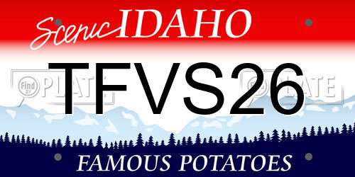 TFVS26 Idaho License Plate