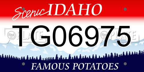 TG06975 Idaho License Plate