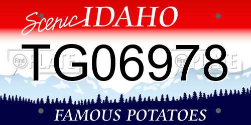 TG06978 Idaho License Plate
