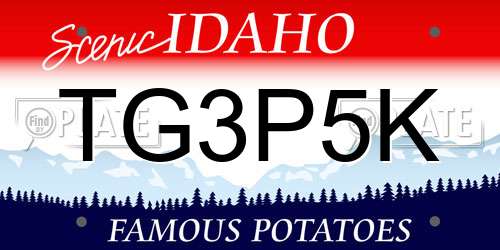 TG3P5K Idaho License Plate
