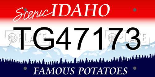 TG47173 Idaho License Plate