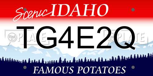 TG4E2Q Idaho License Plate