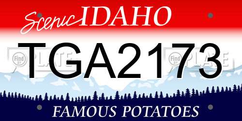 TGA2173 Idaho License Plate