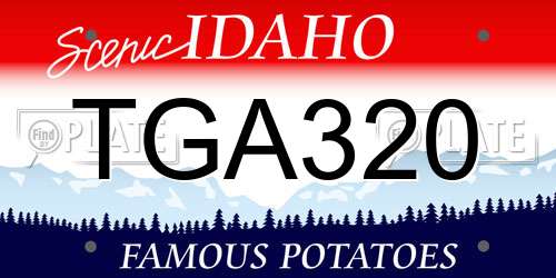 TGA320 Idaho License Plate