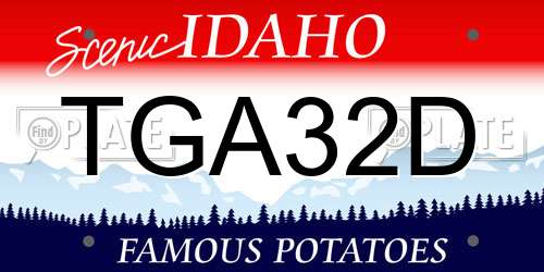 TGA32D Idaho License Plate