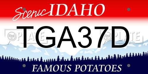 TGA37D Idaho License Plate