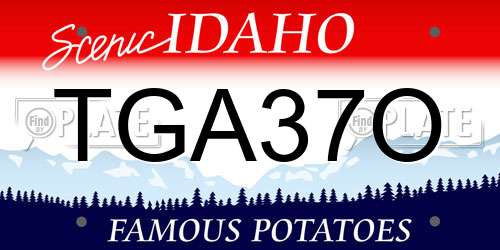 TGA37O Idaho License Plate