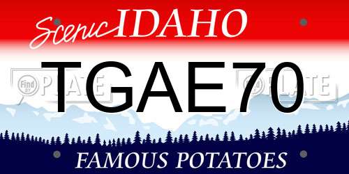 TGAE70 Idaho License Plate