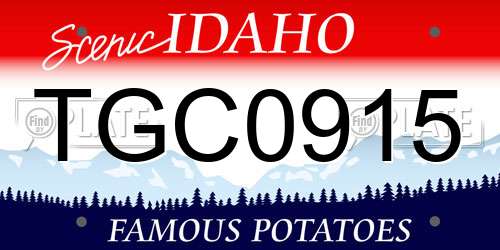 TGC0915 Idaho License Plate