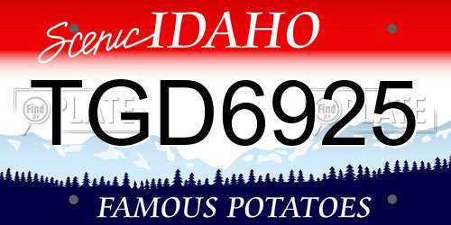 TGD6925 Idaho License Plate