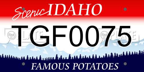 TGF0075 Idaho License Plate