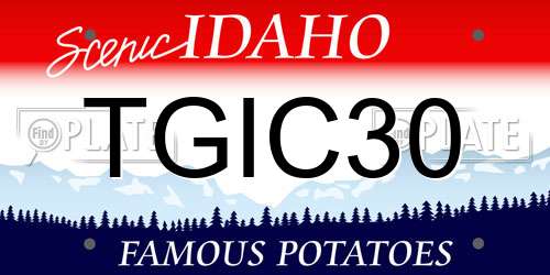 TGIC30 Idaho License Plate