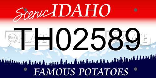 TH02589 Idaho License Plate