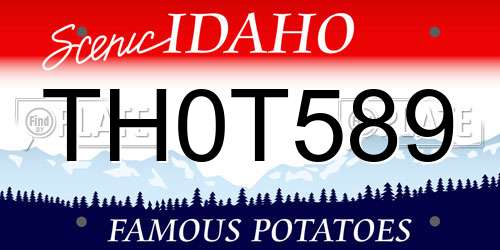 TH0T589 Idaho License Plate