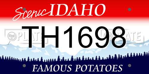 TH1698 Idaho License Plate