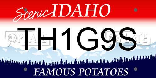 TH1G9S Idaho License Plate