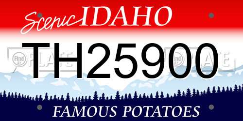 TH25900 Idaho License Plate
