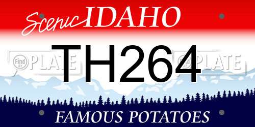 TH264 Idaho License Plate