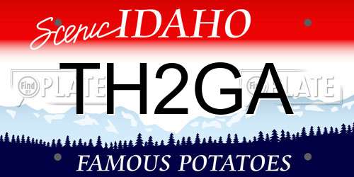 TH2GA Idaho License Plate