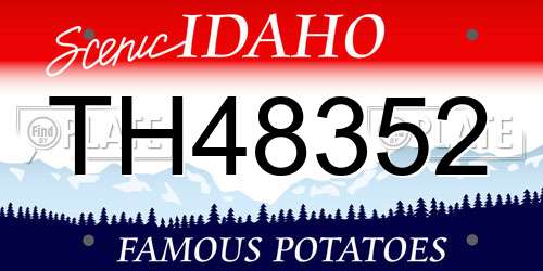 TH48352 Idaho License Plate