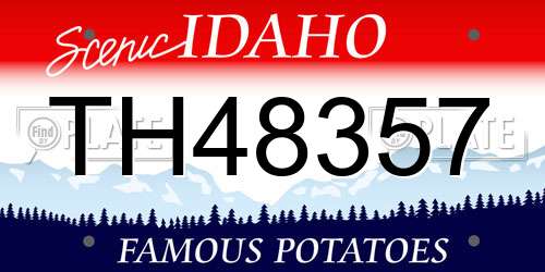 TH48357 Idaho License Plate