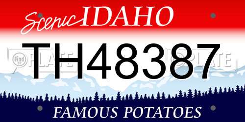 TH48387 Idaho License Plate