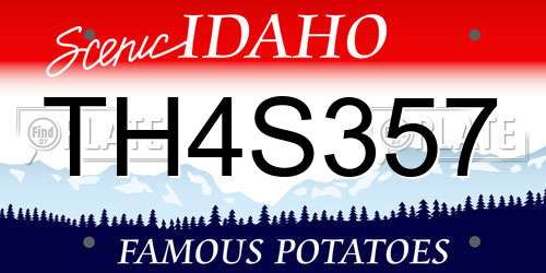 TH4S357 Idaho License Plate